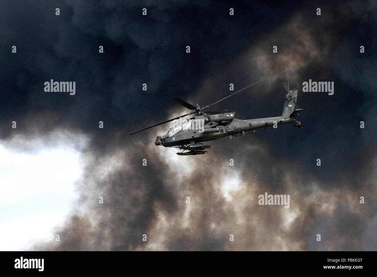 Ejército de EE.UU. helicópteros de ataque Apache AH-64 Foto de stock