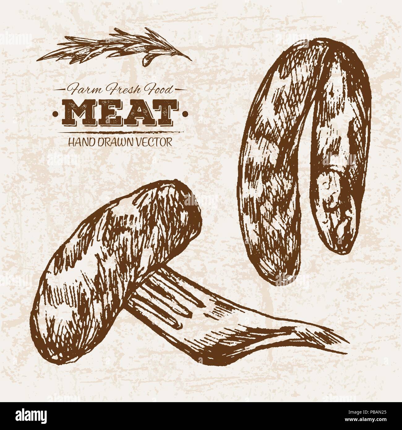 Croquis dibujados a mano steak productos cárnicos con salchichas y salami, alimentos frescos de granja, ilustración vintage en blanco y negro, dibujo sencillo Imagen Vector de stock - Alamy Croquis dibujados a mano steak productos cárnicos con salchichas y salami, alimentos frescos de granja, ilustración vintage en blanco y negro, dibujo sencillo Imagen Vector de stock - Alamy