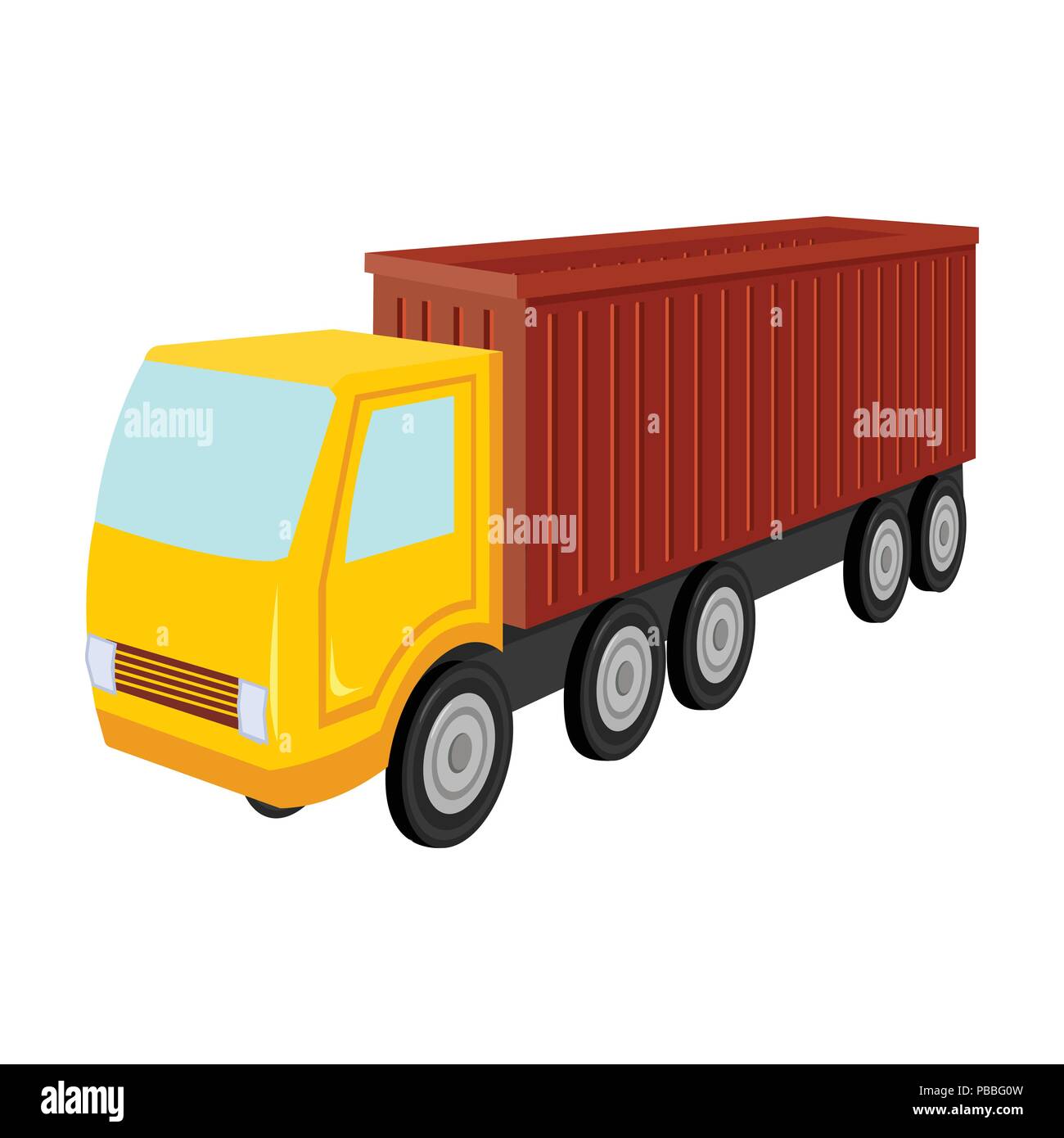 Un gran camión para el transporte de mercancías. Transporte y entrega único  icono en el estilo de dibujos animados isométrica símbolo vector stock  ilustración Imagen Vector de stock - Alamy