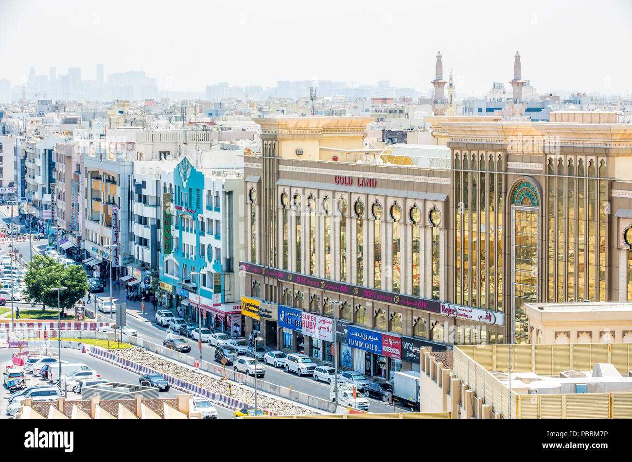 Vistas de Dubai Gold Souk Foto de stock