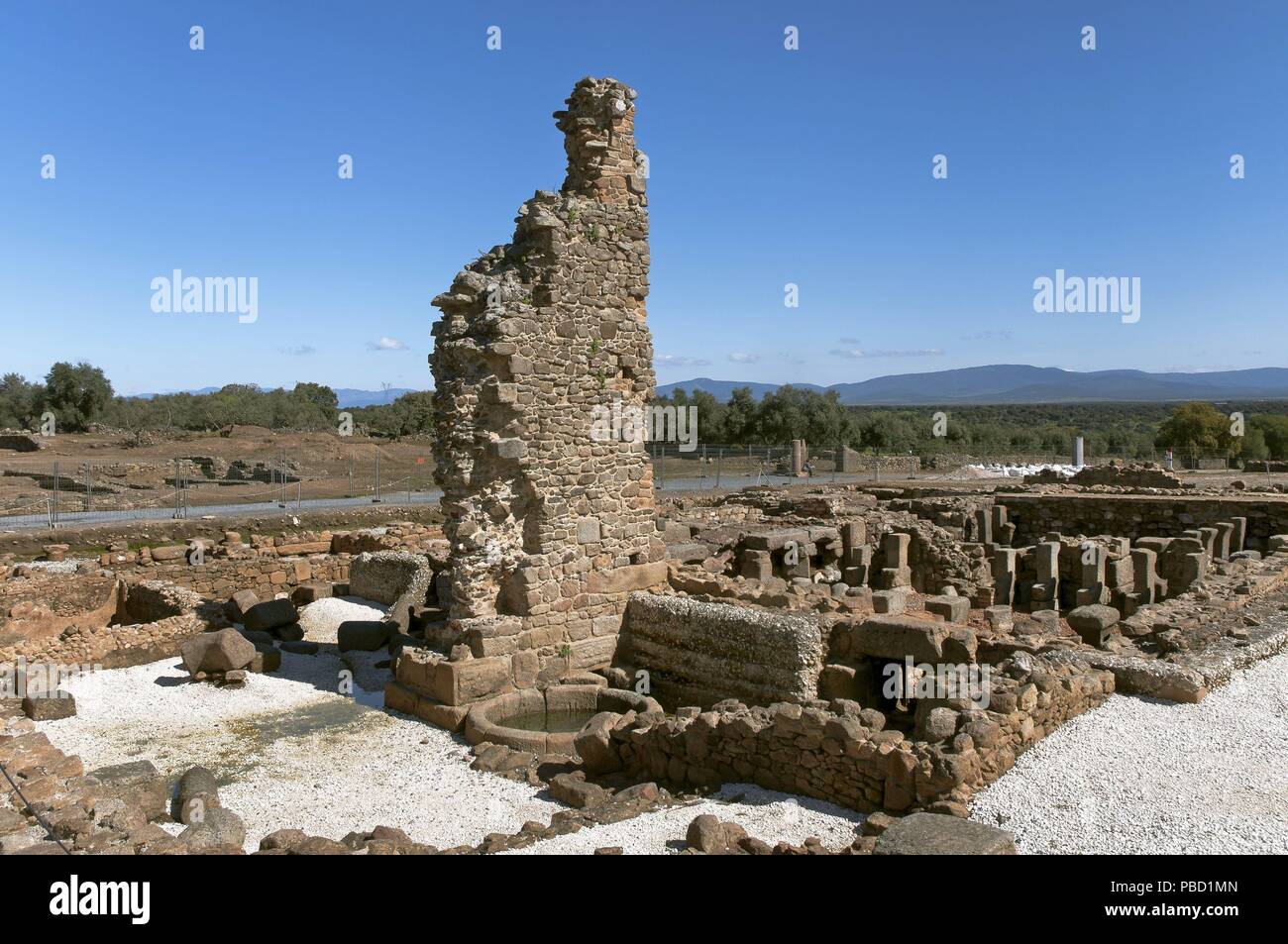 Ruinas Romanas de Caparra, antiguos baños termales, Guijo de Granadilla,  provincia de Cáceres, en la región de Extremadura, España, Europa  Fotografía de stock - Alamy