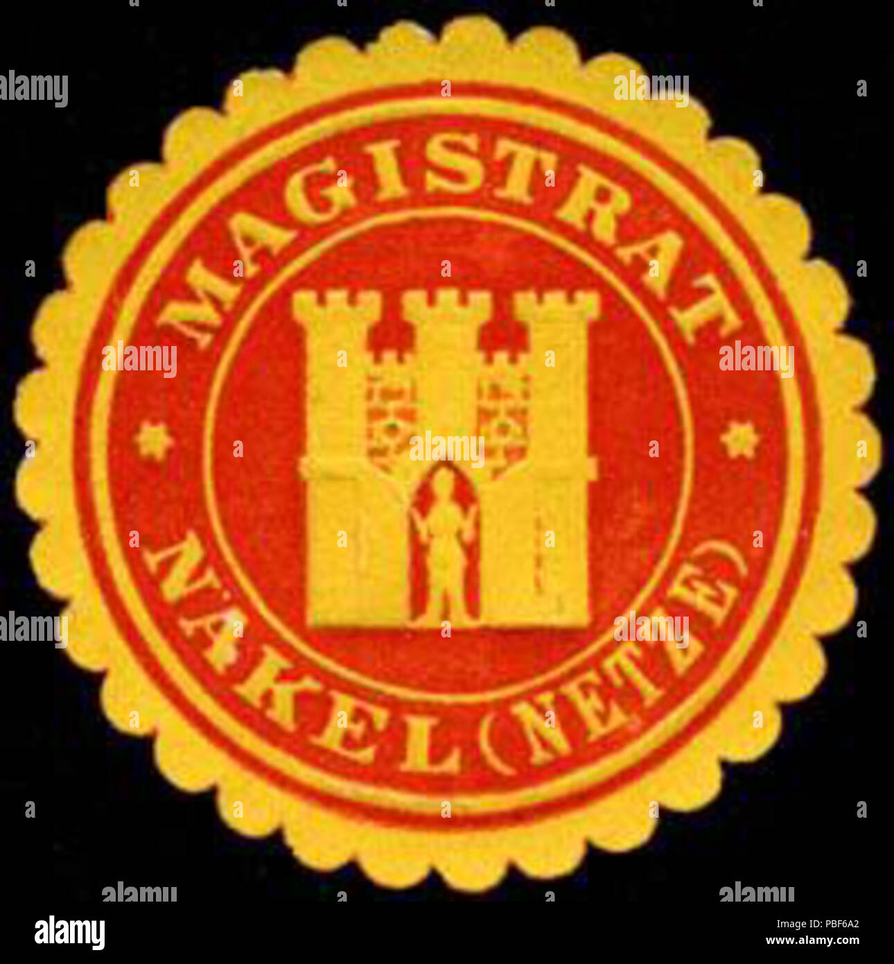 1477 - Nakel Siegelmarke Magistrat (Netze) W0232835 Foto de stock