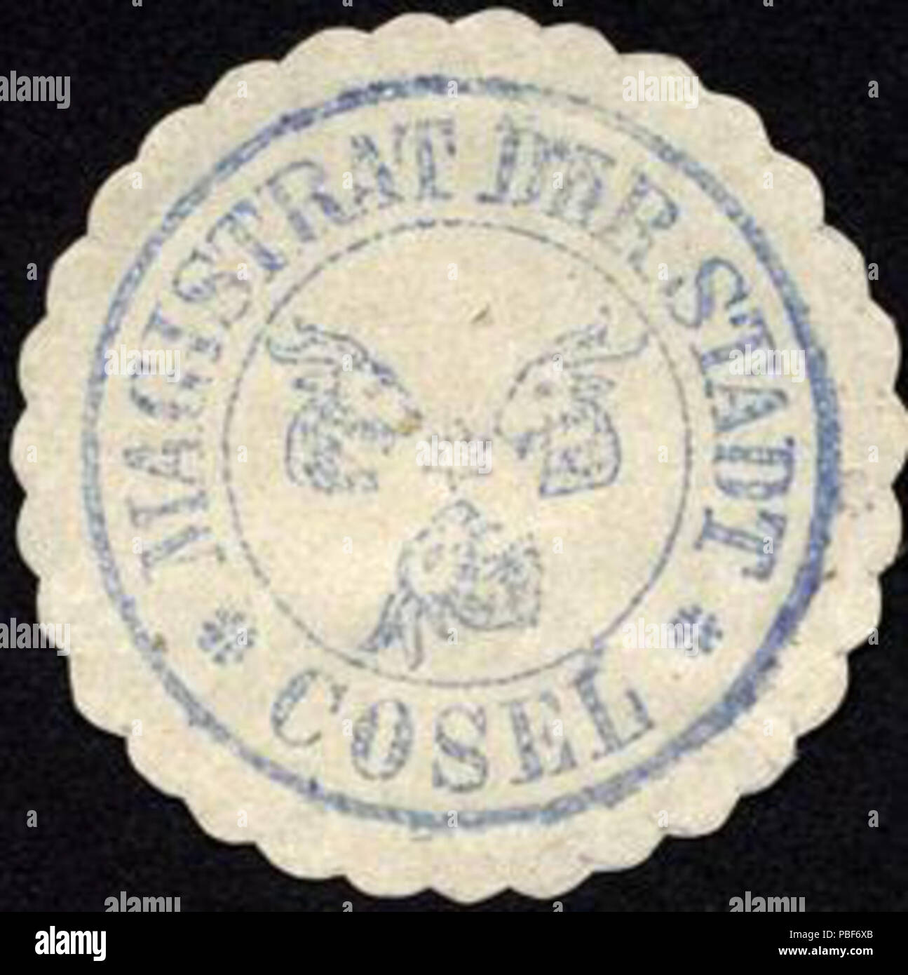 1479 Siegelmarke Magistrat der Stadt - Cosel W0229213 Foto de stock