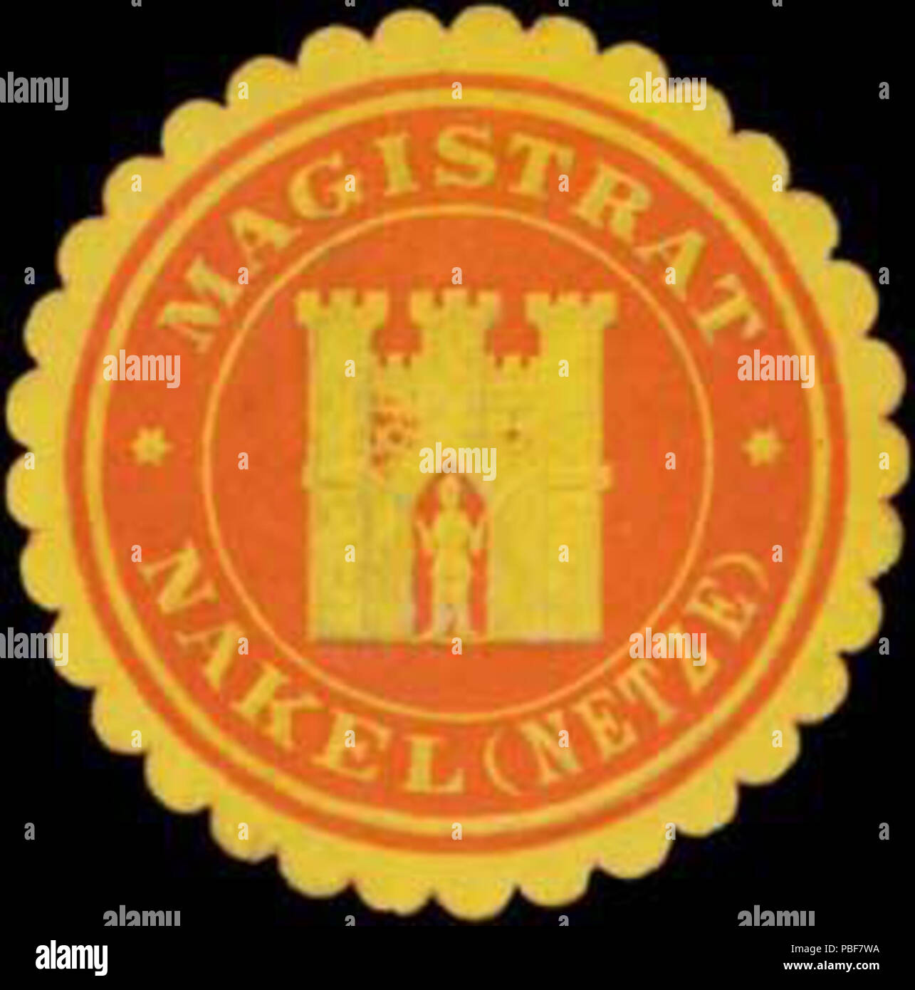 1486 Siegelmarke Magistrat Nakel-Netze W0350063 Foto de stock
