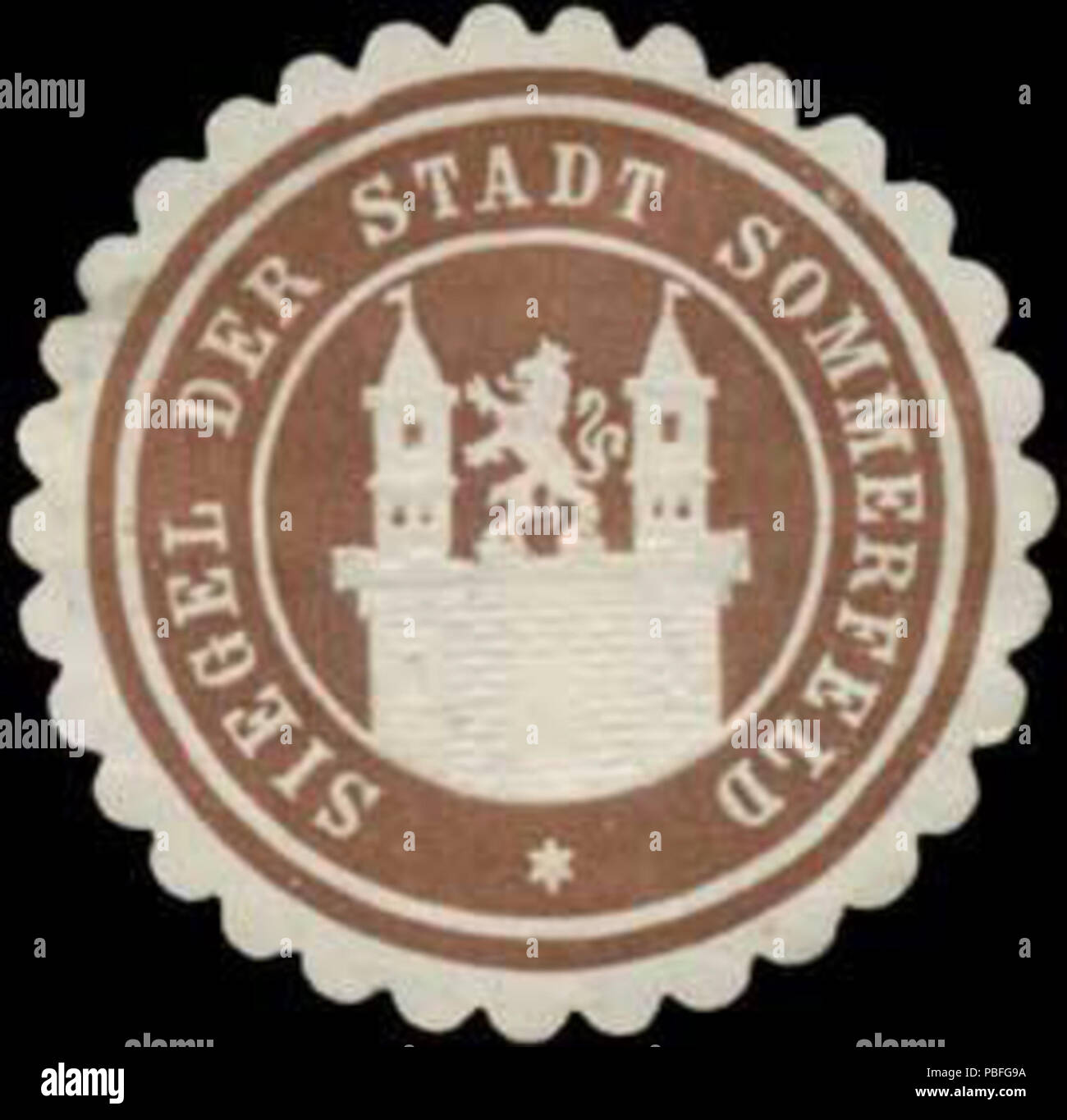 1510 Siegelmarke Siegel der Stadt Sommerfeld W0358441 Foto de stock