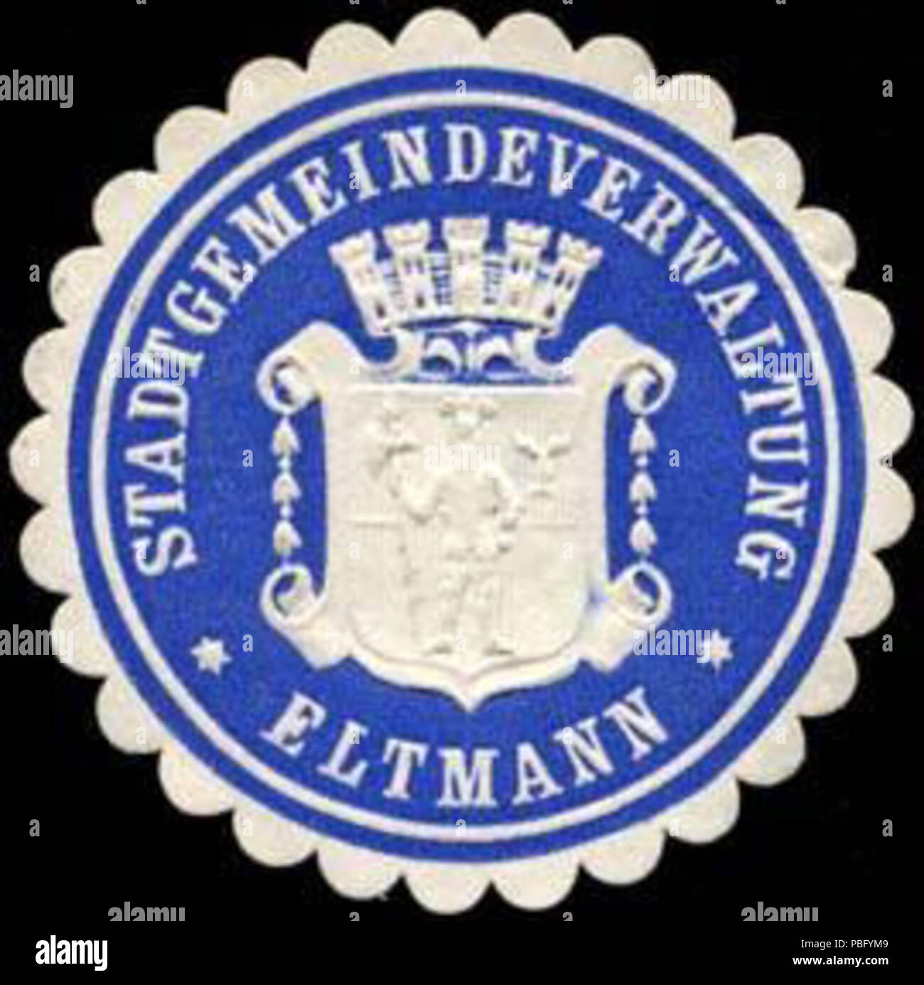 1522 - Eltmann Siegelmarke Stadtgemeindeverwaltung W0234960 Foto de stock