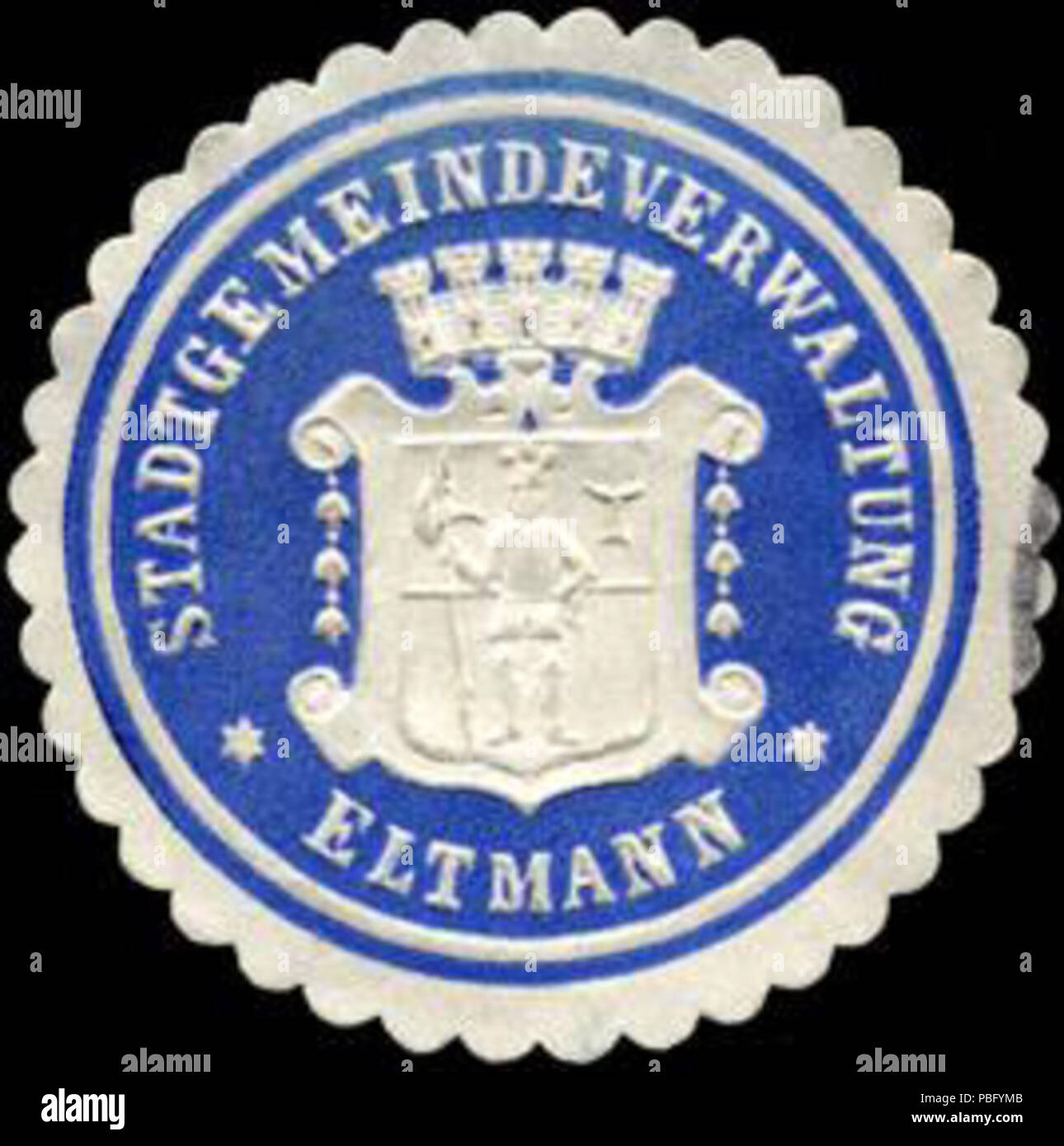 1522 - Eltmann Siegelmarke Stadtgemeindeverwaltung W0226334 Foto de stock