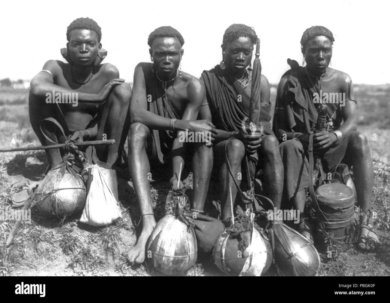 Hombre de la tribu Kikayu, British East Africa 1890-1923 Foto de stock