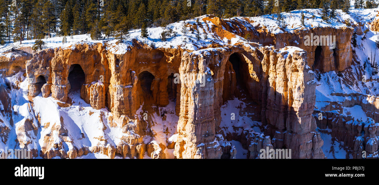 Bryce Canyon winter wonderland Foto de stock