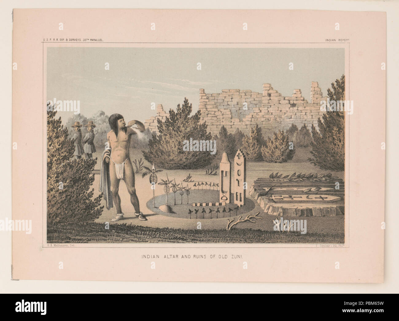 . Inglés Título Indian altar y ruinas de antiguas Zuni descripción