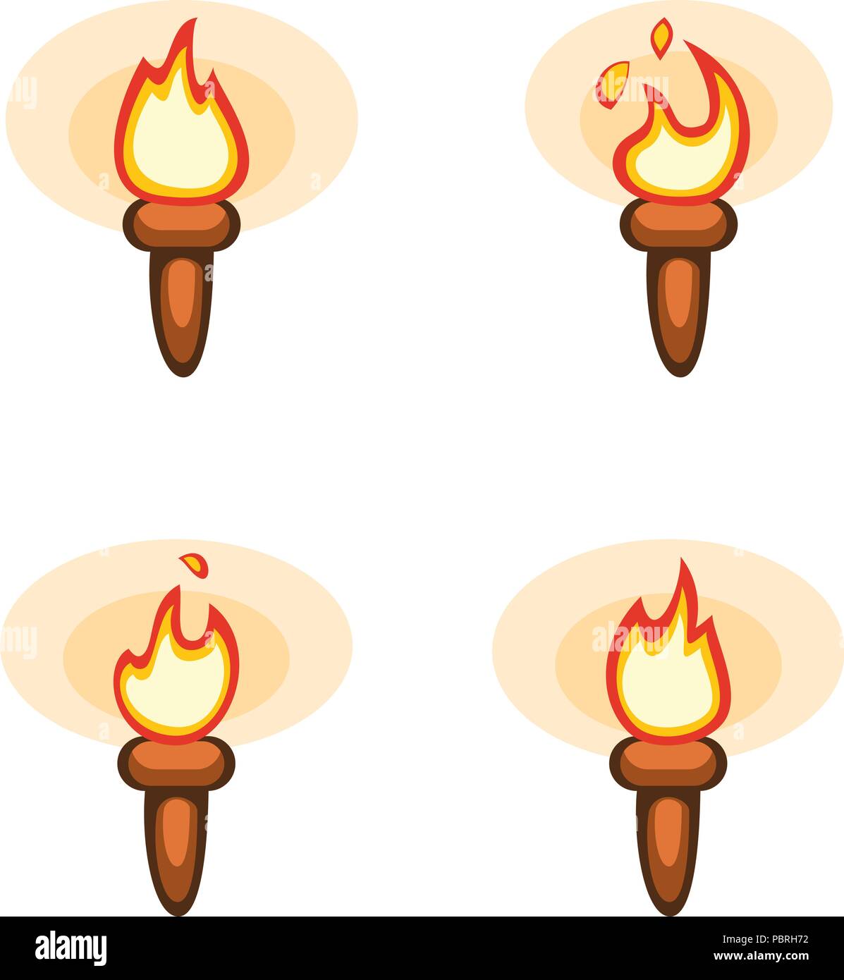 Antorcha Fuego Llama Medieval Antiguo Farol De Luz Ilustración del Vector -  Ilustración de maneta, llama: 213607695