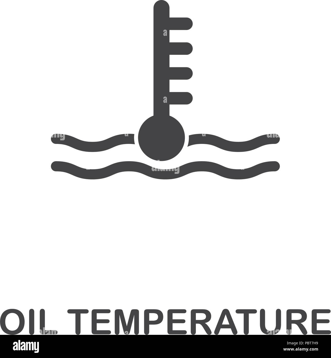 La temperatura del aceite icono creativo. Elemento simple ilustración. La  temperatura del aceite concepto símbolo del diseño del coche la recogida de  piezas. Puede ser usado para web, mobi Imagen Vector de