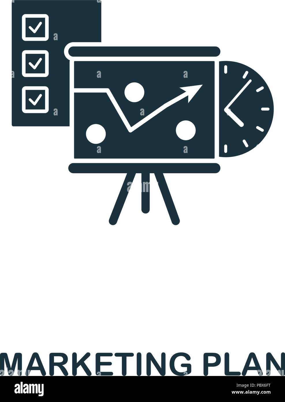 Plan de Marketing icono creativo. Elemento simple ilustración. Concepto