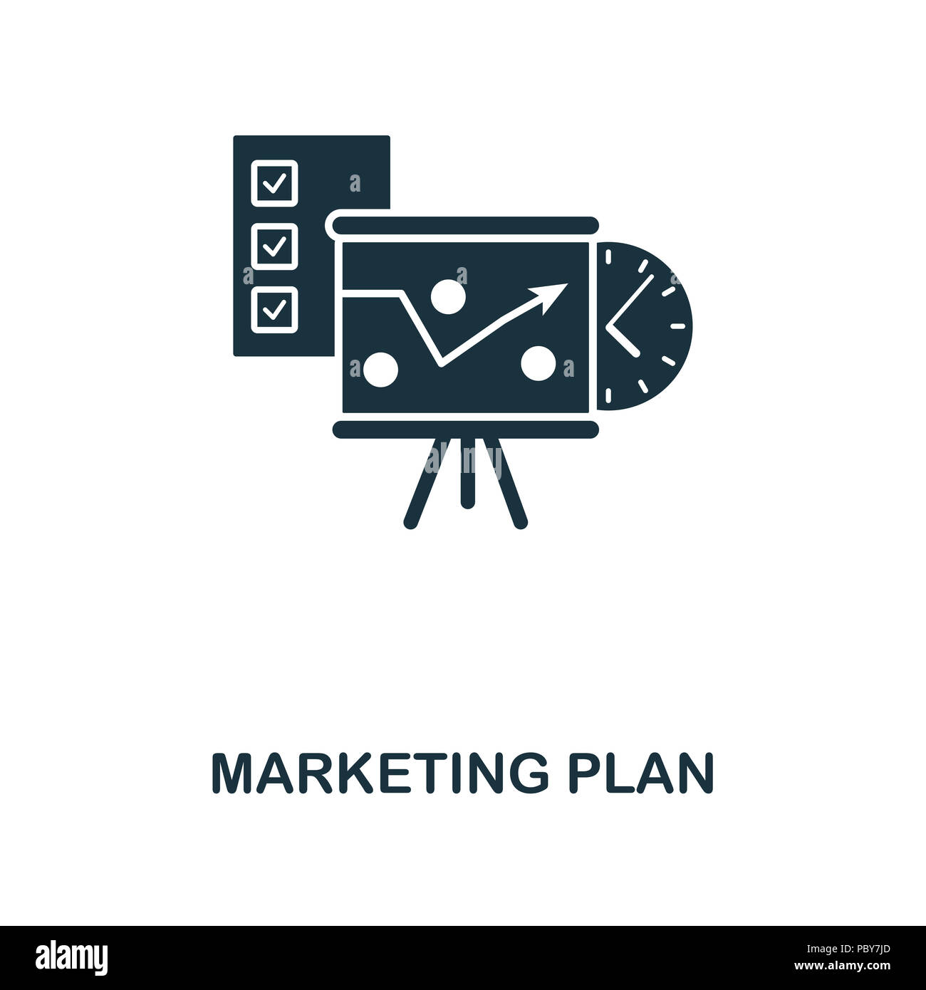 Plan de Marketing icono creativo. Elemento simple ilustración. Concepto