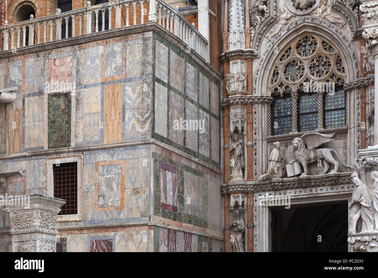 Detalle de la Basilica di San Marco, Venecia Foto de stock