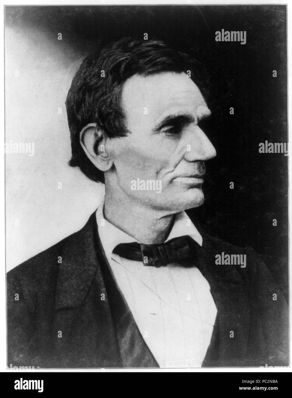 Abraham Lincoln, candidato presidencial, el retrato de media longitud,  mirando hacia la derecha Fotografía de stock - Alamy