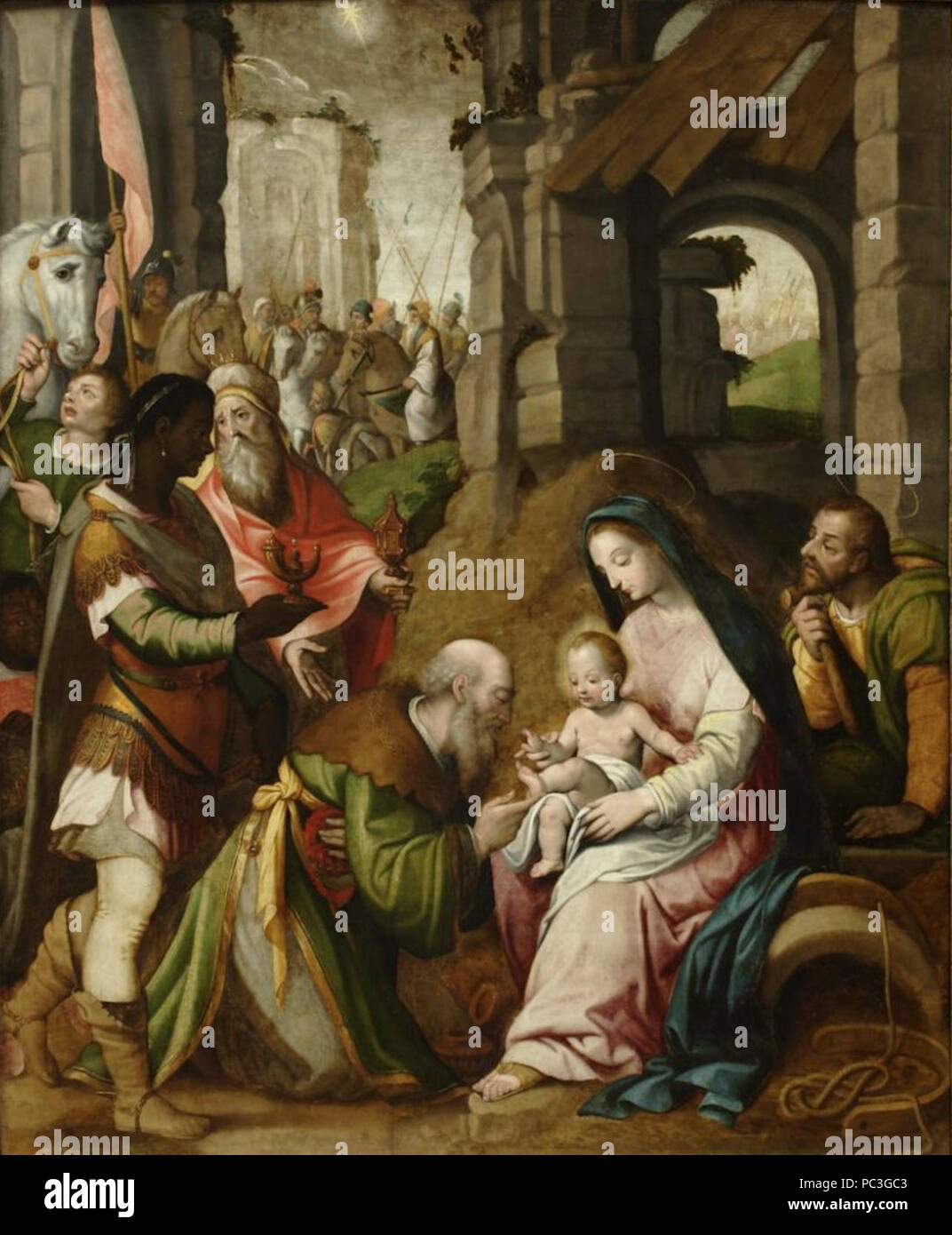 Adoración de los Reyes Magos, de Pablo Esquert (Museo de Zaragoza  Fotografía de stock - Alamy