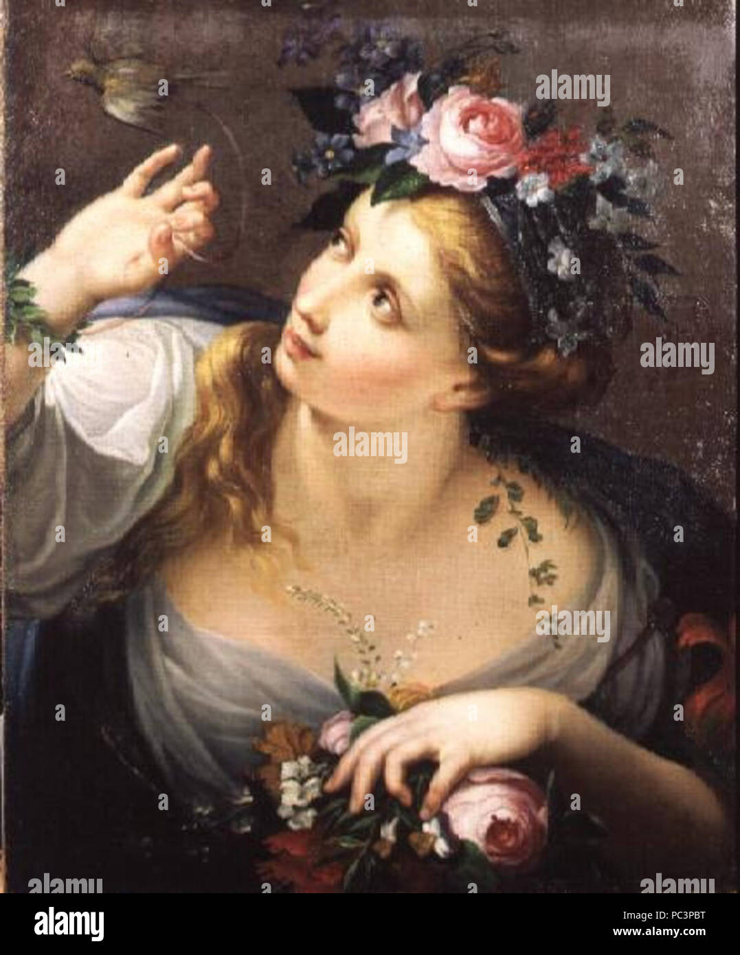 549 Sebastiano Mazzolino - una alegoría de la primavera de 1800 Foto de stock