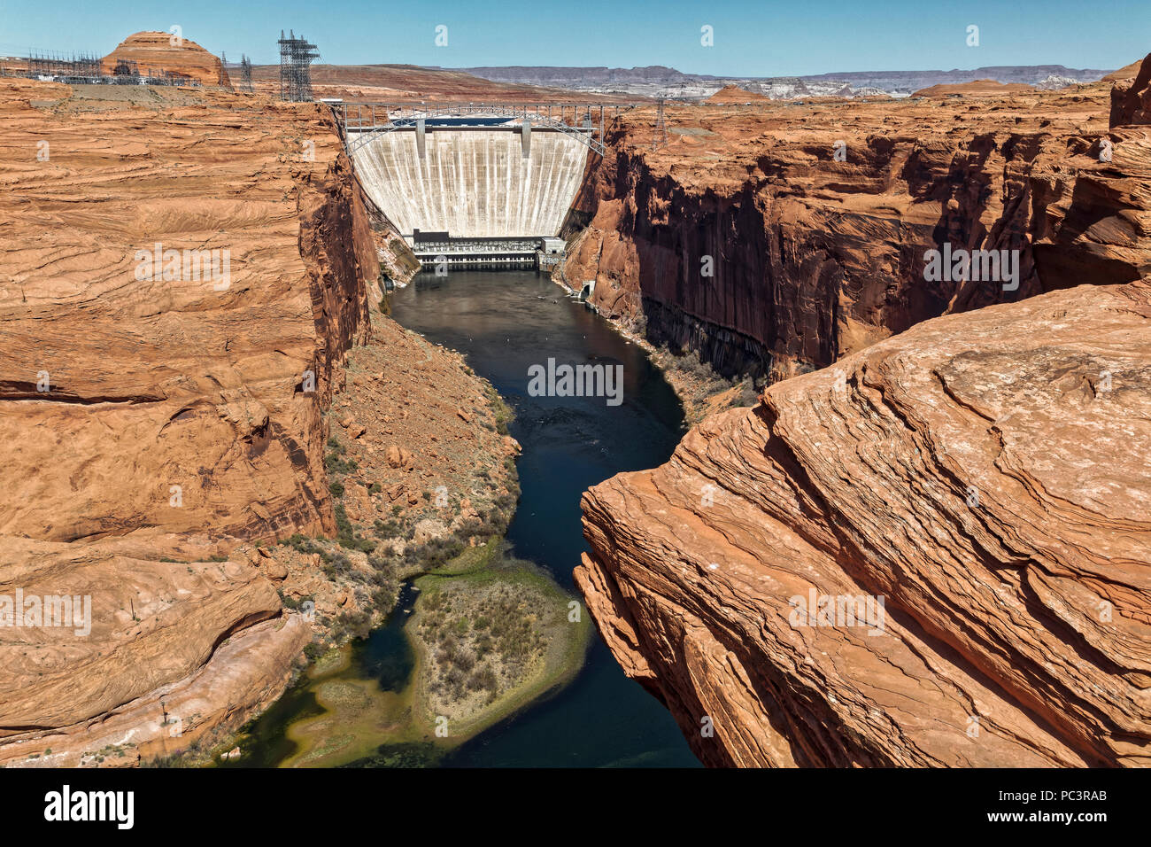 Glen Canyon Dam, Page, Arizona Foto de stock