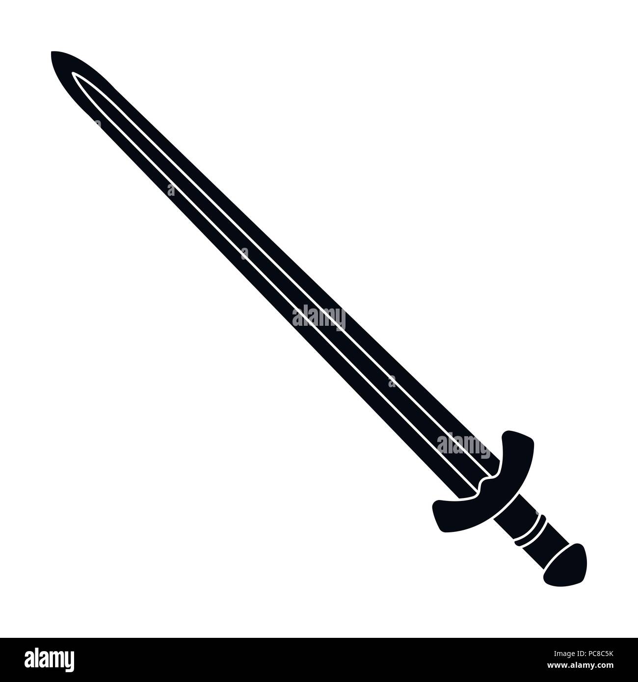 Espada Vikinga icono en diseño en negro sobre fondo blanco aisladas.  Símbolo de los vikingos stock ilustración vectorial Imagen Vector de stock  - Alamy