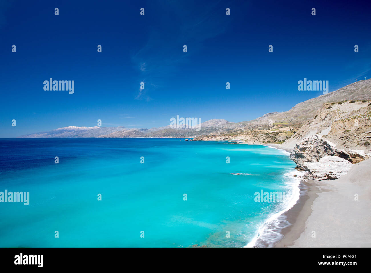 Agios Pavlos Beach en la isla de Creta, las Islas Griegas, Grecia, Europa Foto de stock