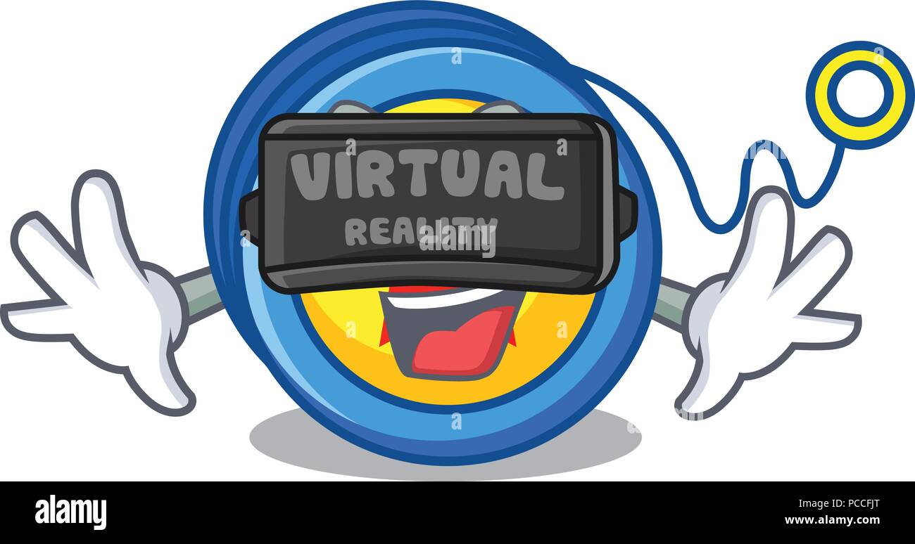 La realidad virtual yoyo mascota estilo de dibujos animados Imagen