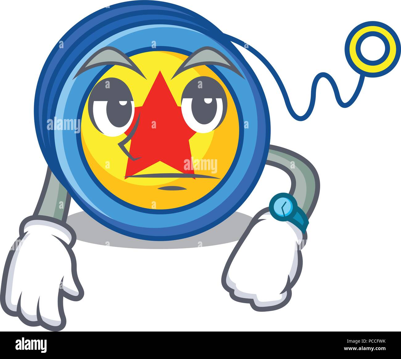 Esperando yoyo mascota estilo de dibujos animados Imagen Vector de stock -  Alamy