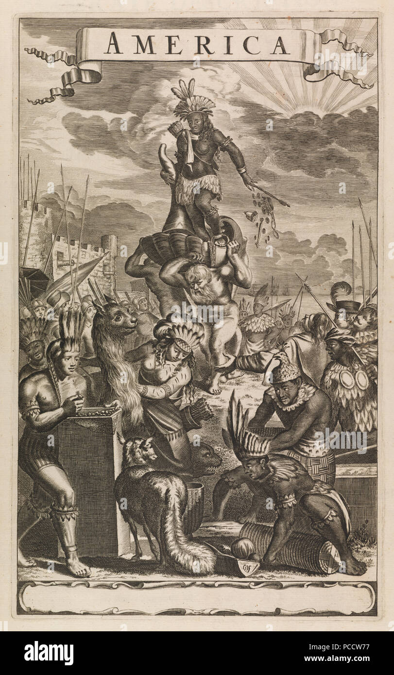 América, 1671 Foto de stock