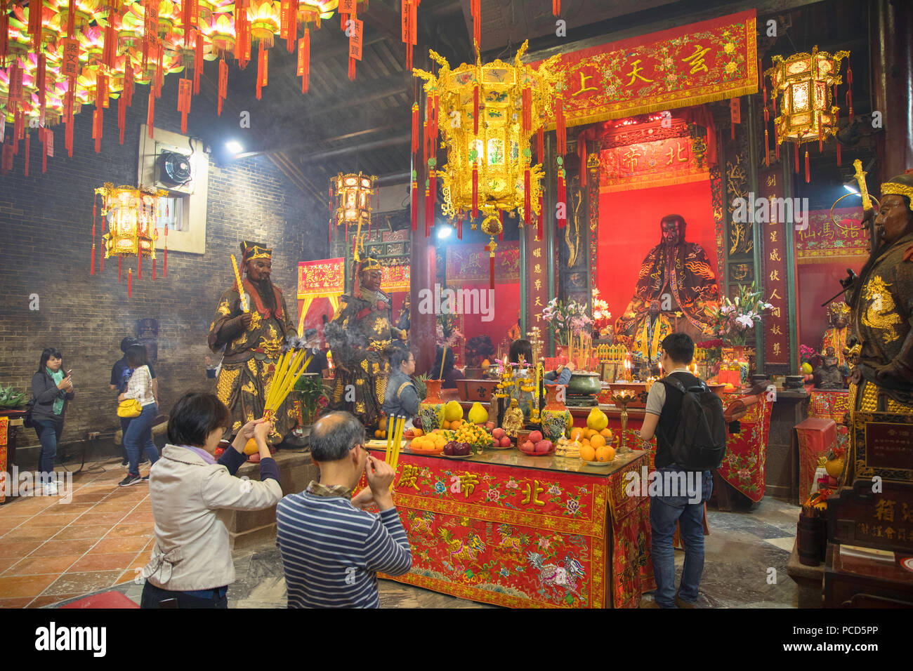 Pak Tai templo, Wan Chai, Hong Kong Island, Hong Kong, China, Asia Foto de stock