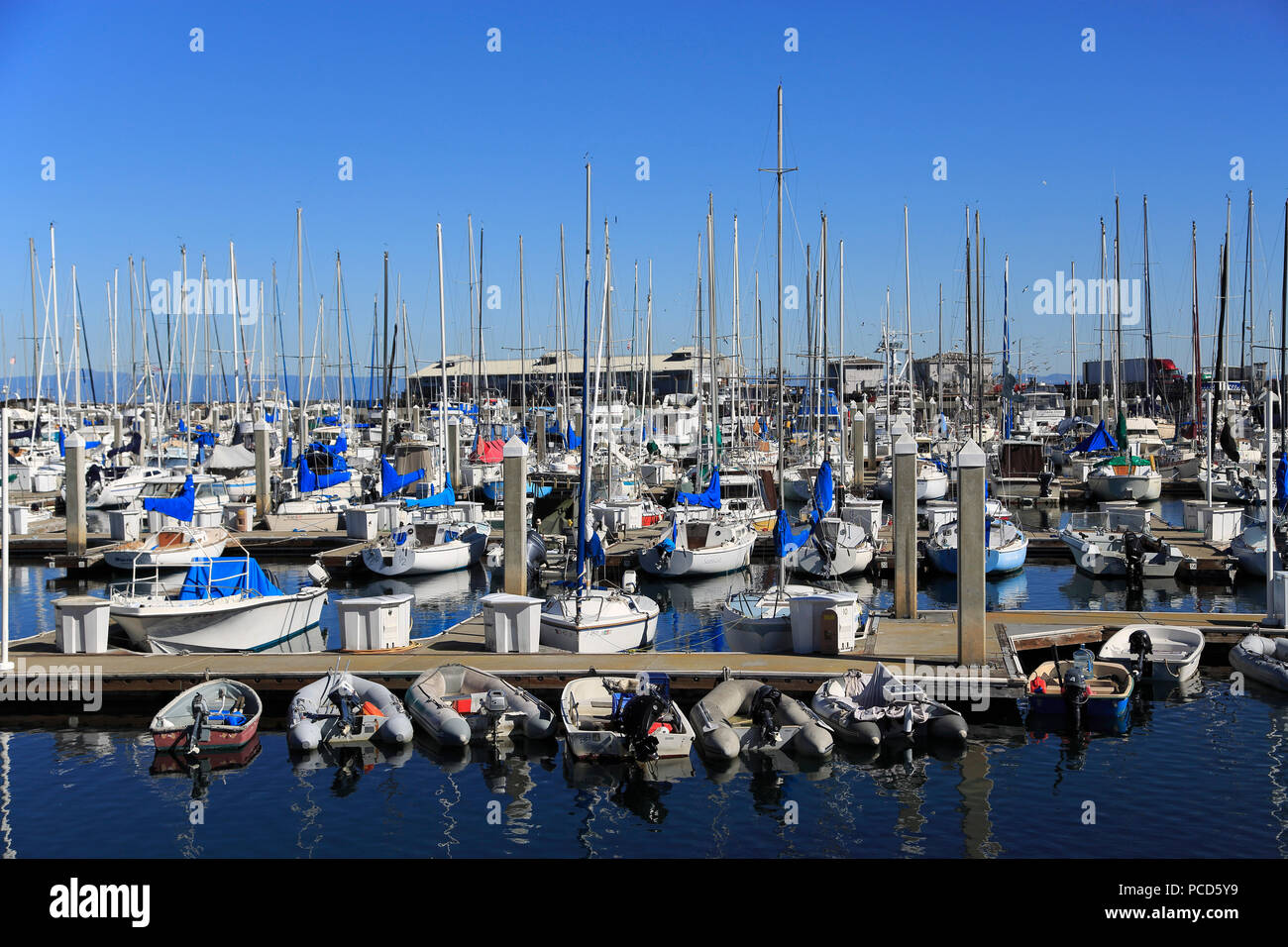 Marina, Monterey Monterey Bay, Península, Océano Pacífico, California, Estados Unidos de América, América del Norte Foto de stock