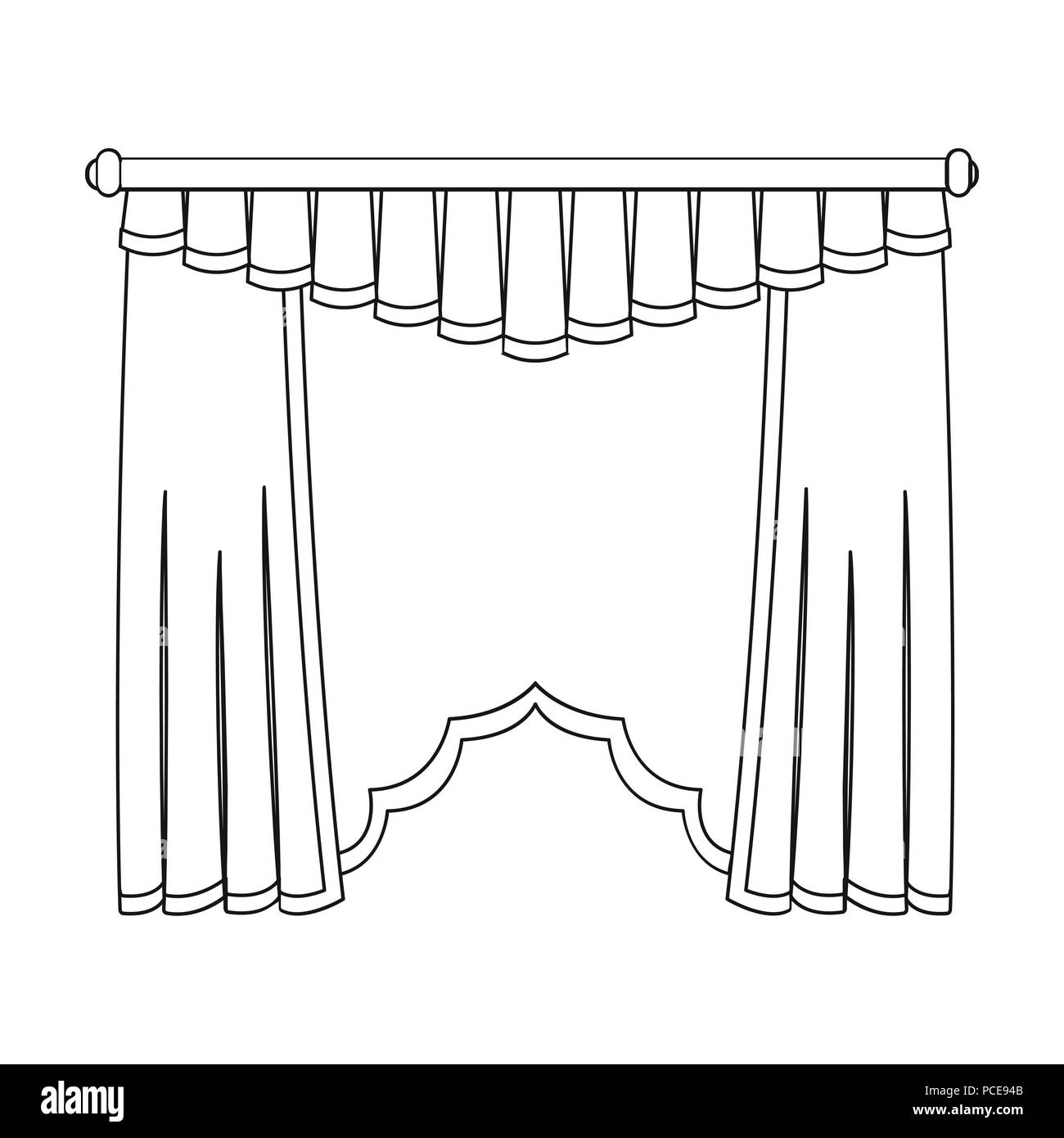 Cornisa único icono en el estilo de esquema.cornisa, símbolo de la