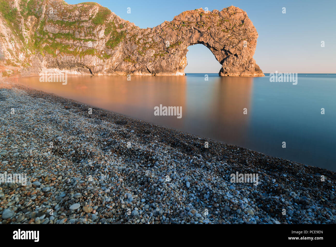 Los paisajes de la costa Jurásica - Inglaterra Foto de stock