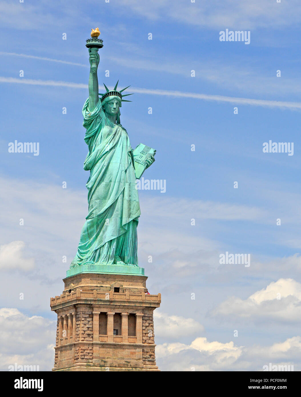 Estatua de la libertad, de la ciudad de Nueva York, EE.UU. Foto de stock
