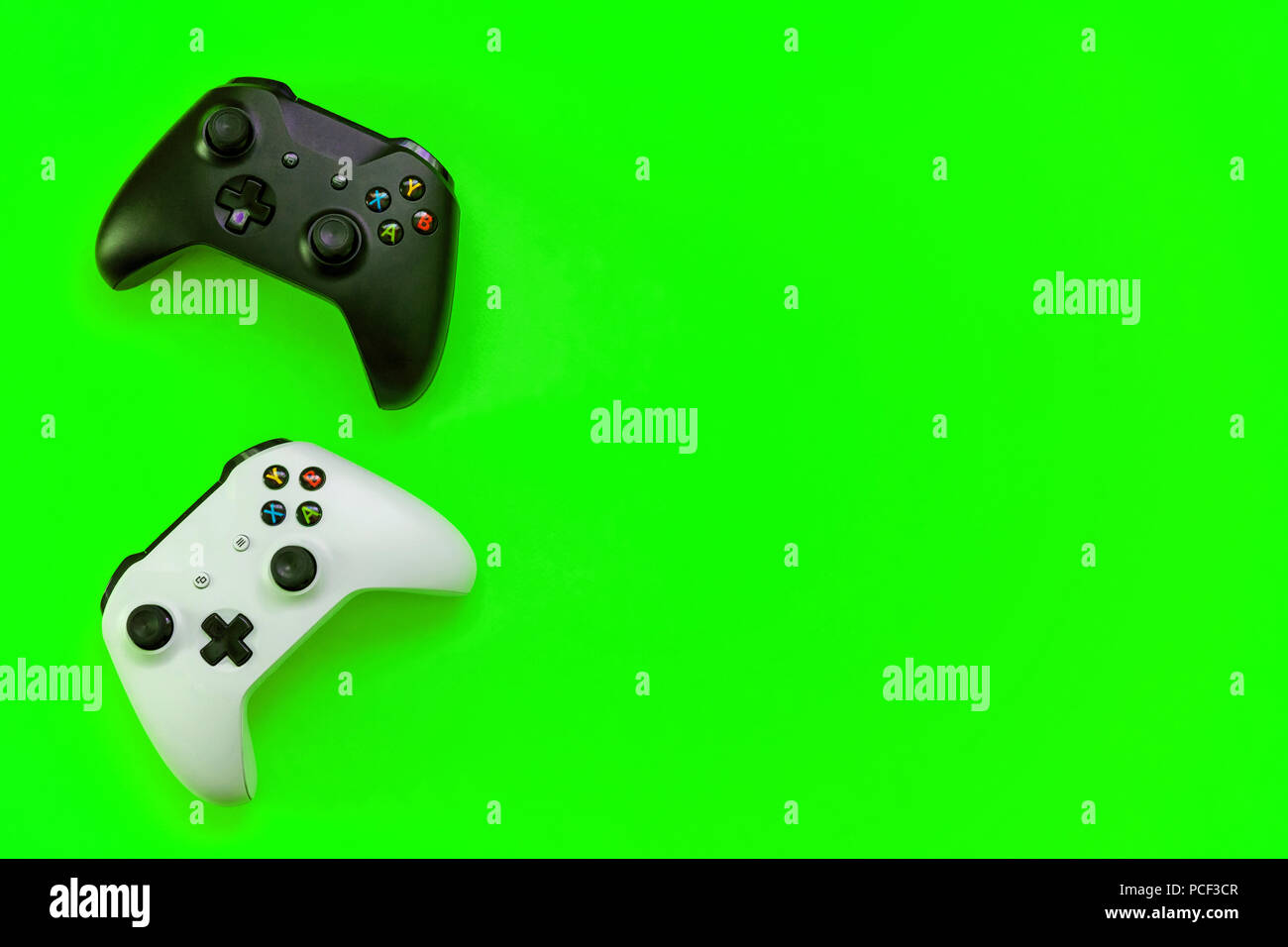 San Petersburgo Rusia Abril 13 2018 Blanco Y Negro Joystick