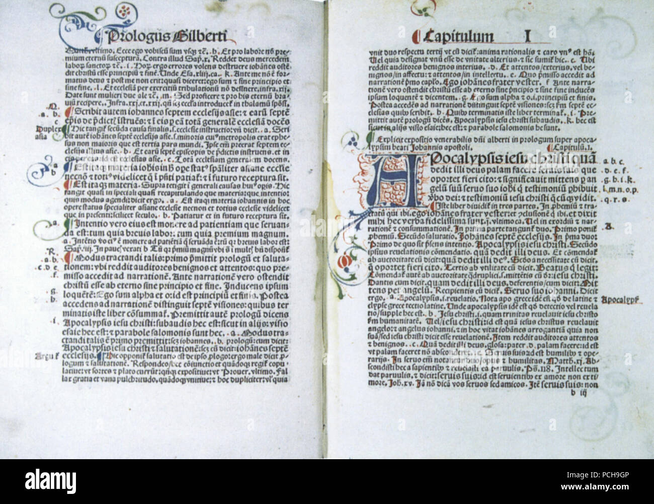Albertus Magnus Postillatio en Isny Apocalypsin Basilea (1506). Foto de stock