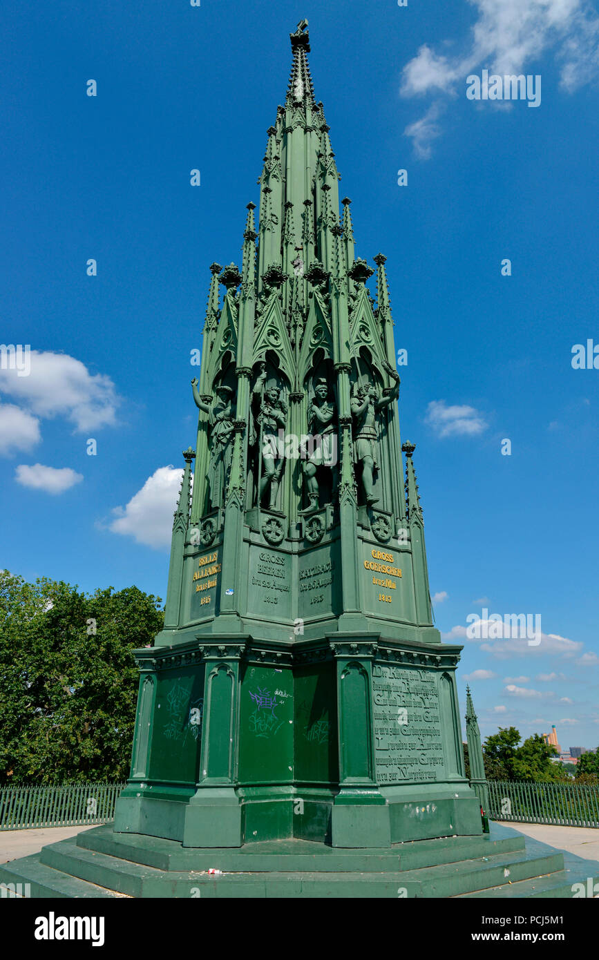 Nationaldenkmal fuer die Befreiungskriege, Viktoriapark, Kreuzberg, Berlín, Alemania Foto de stock