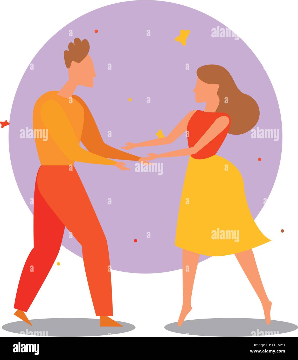 Pareja de bailarines. Fiesta de Baile concepto. Ilustración vectorial de dibujos animados Imagen Vector de stock - Alamy Pareja de bailarines. Fiesta de Baile concepto. Ilustración vectorial de dibujos animados Imagen Vector de stock - Alamy