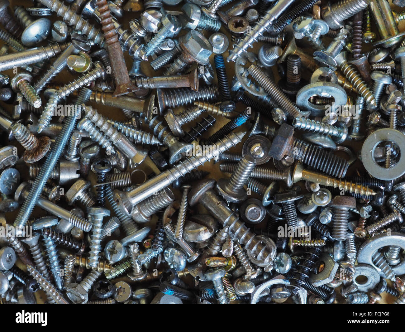 Tornillería de acero industrial tornillo tuerca del tornillo de arandela  útil como fondo Fotografía de stock - Alamy