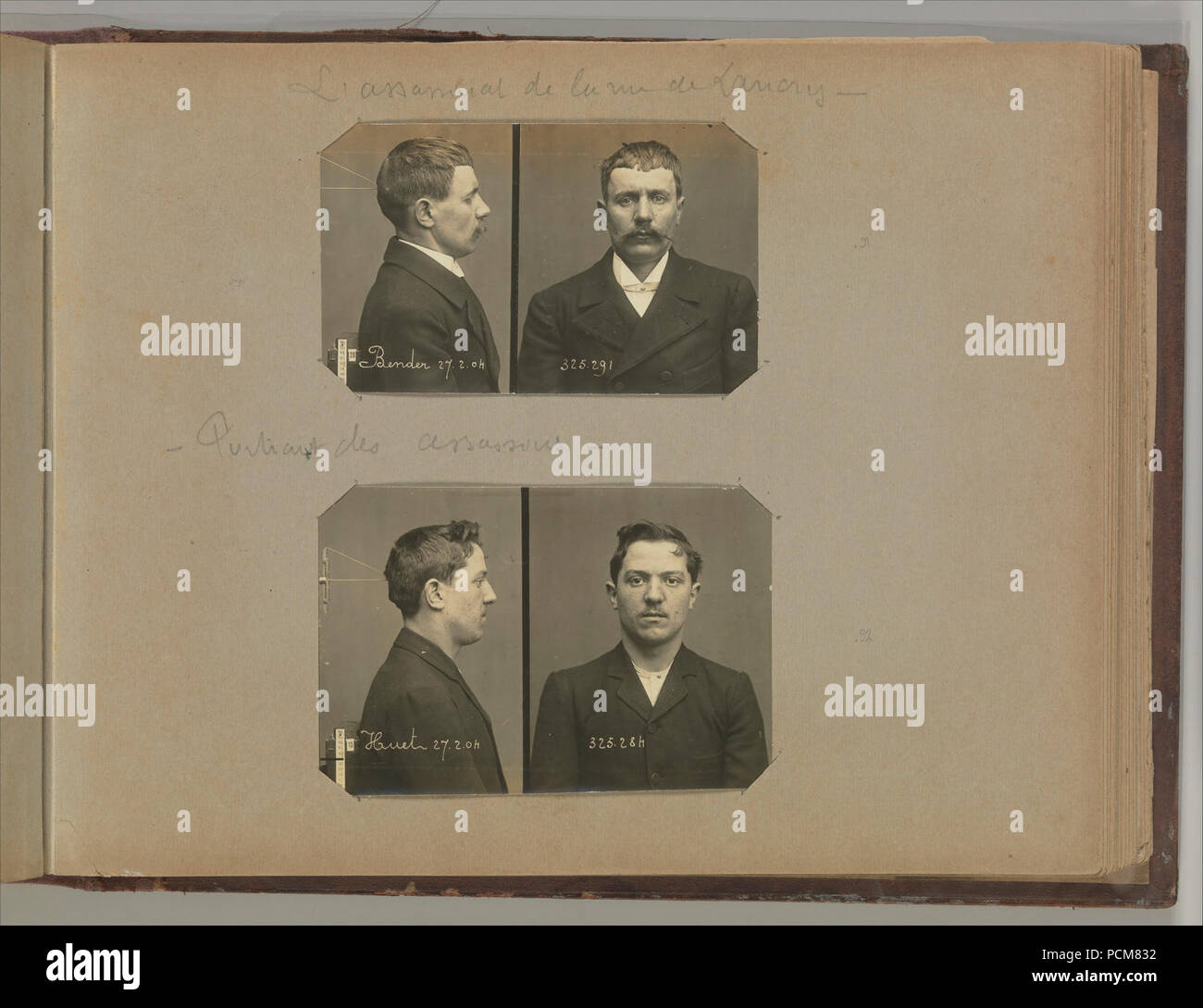 Álbum de escenas del crimen de París - atribuido a Alphonse Bertillon. DP263787. Foto de stock