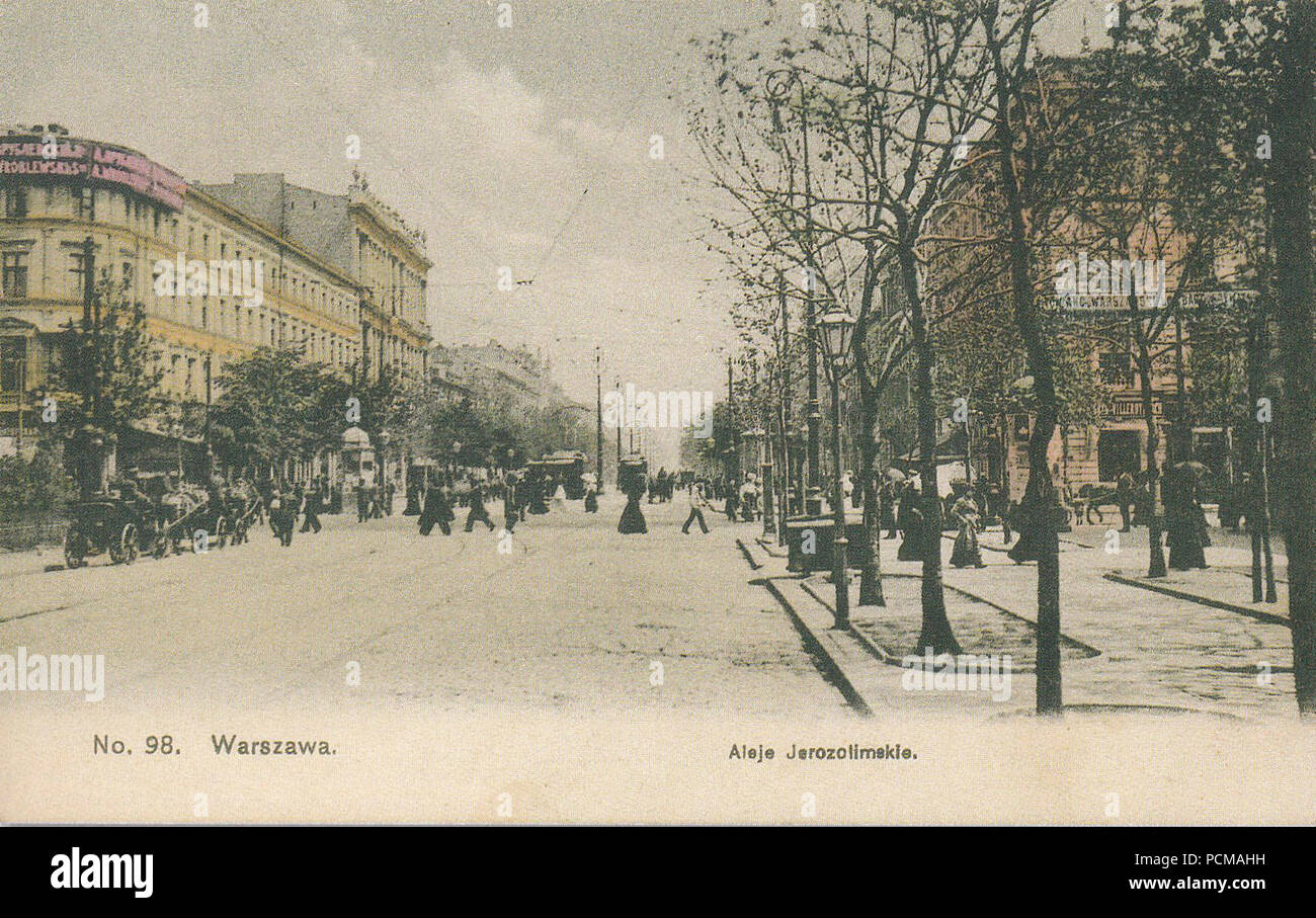 Aleje Jerozolimskie 1908. Foto de stock