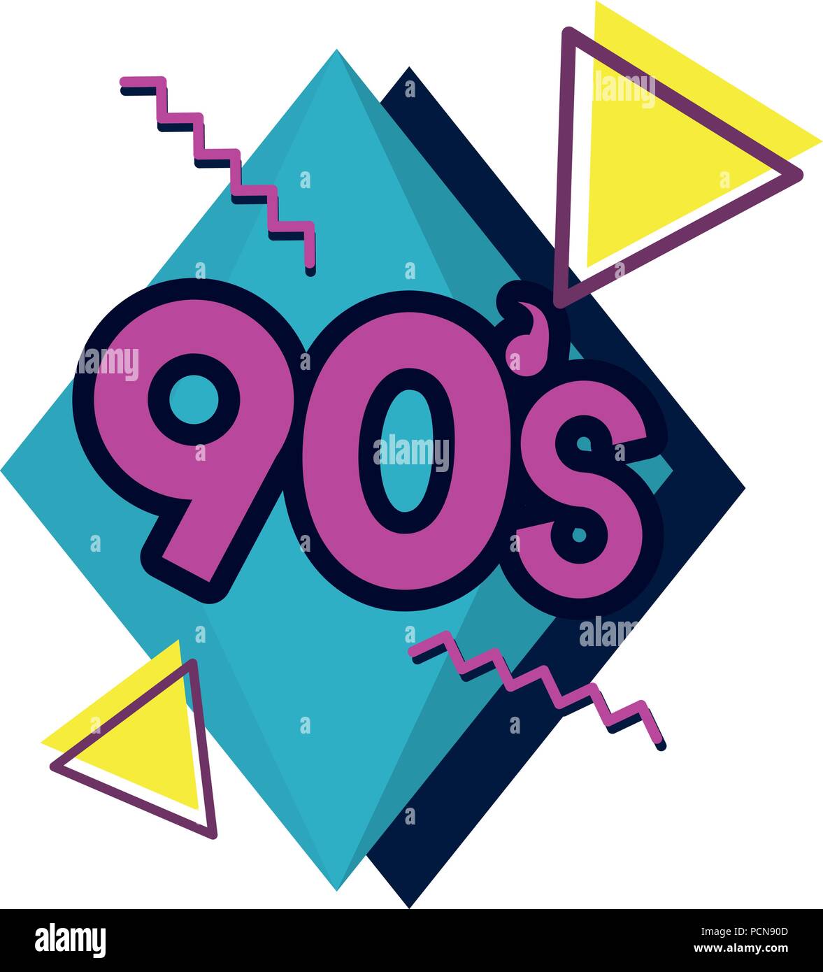 Moda retro 90s estilo art Ilustración del Vector