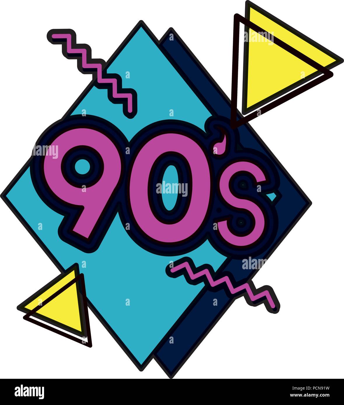 Color de moda retro 90s estilo art Ilustración del Vector