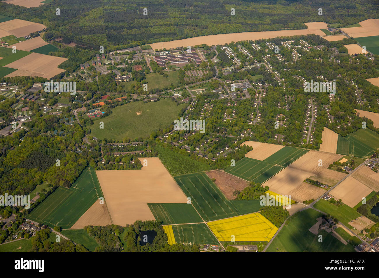 Posible ubicación del 'Rock am Ring' music festival, remodelación y transformación de la tierra, el ex Ejército británico del Rin complejo militar, JHQ Rheindahlen, Mönchengladbach, Bajo Rhin, Renania del Norte-Westfalia, Alemania Foto de stock