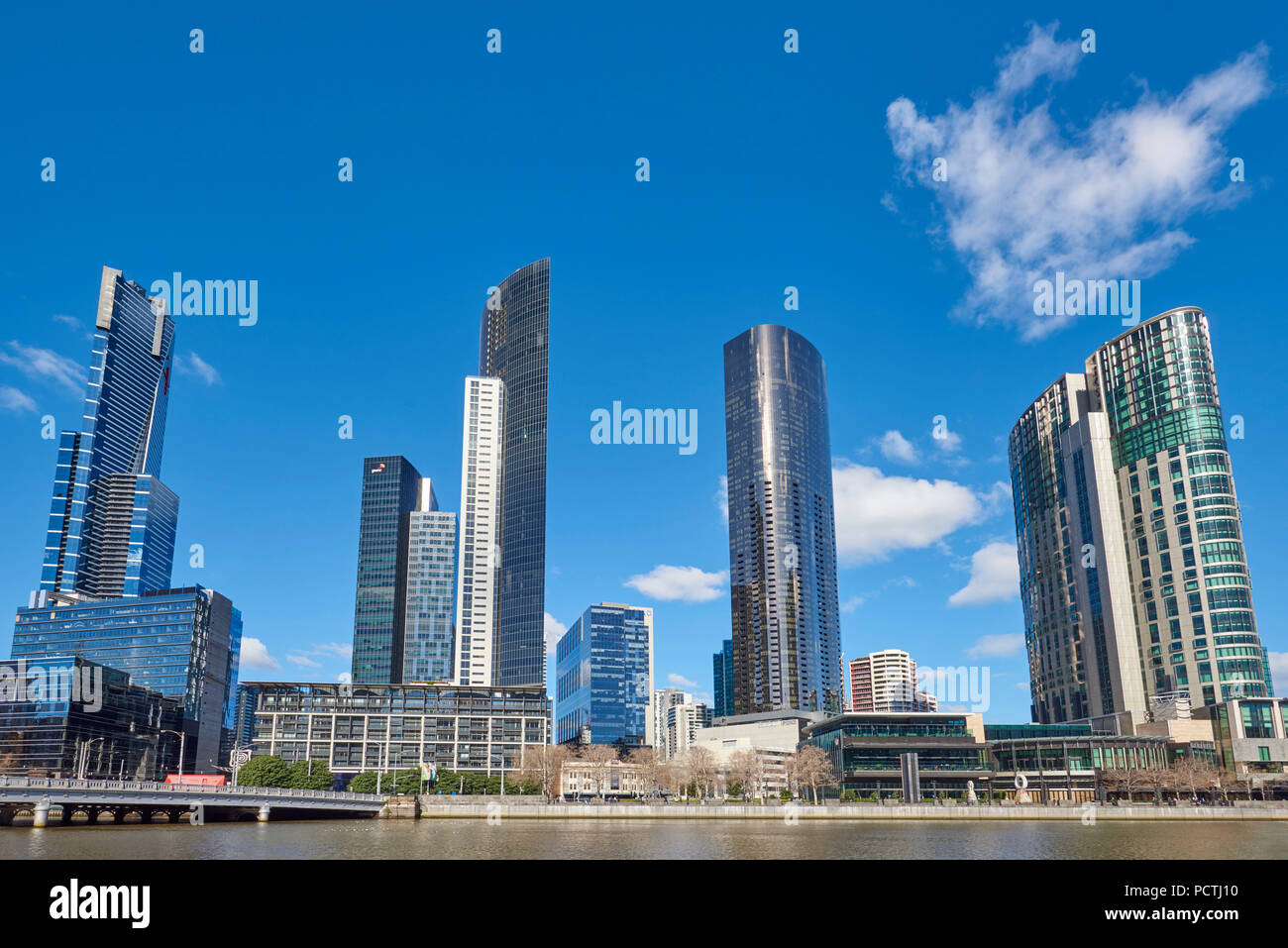 Skyscraper (Torre Eureka) en el Río Yarra, Paisaje Urbano, Melbourne, Victoria, Foto de stock