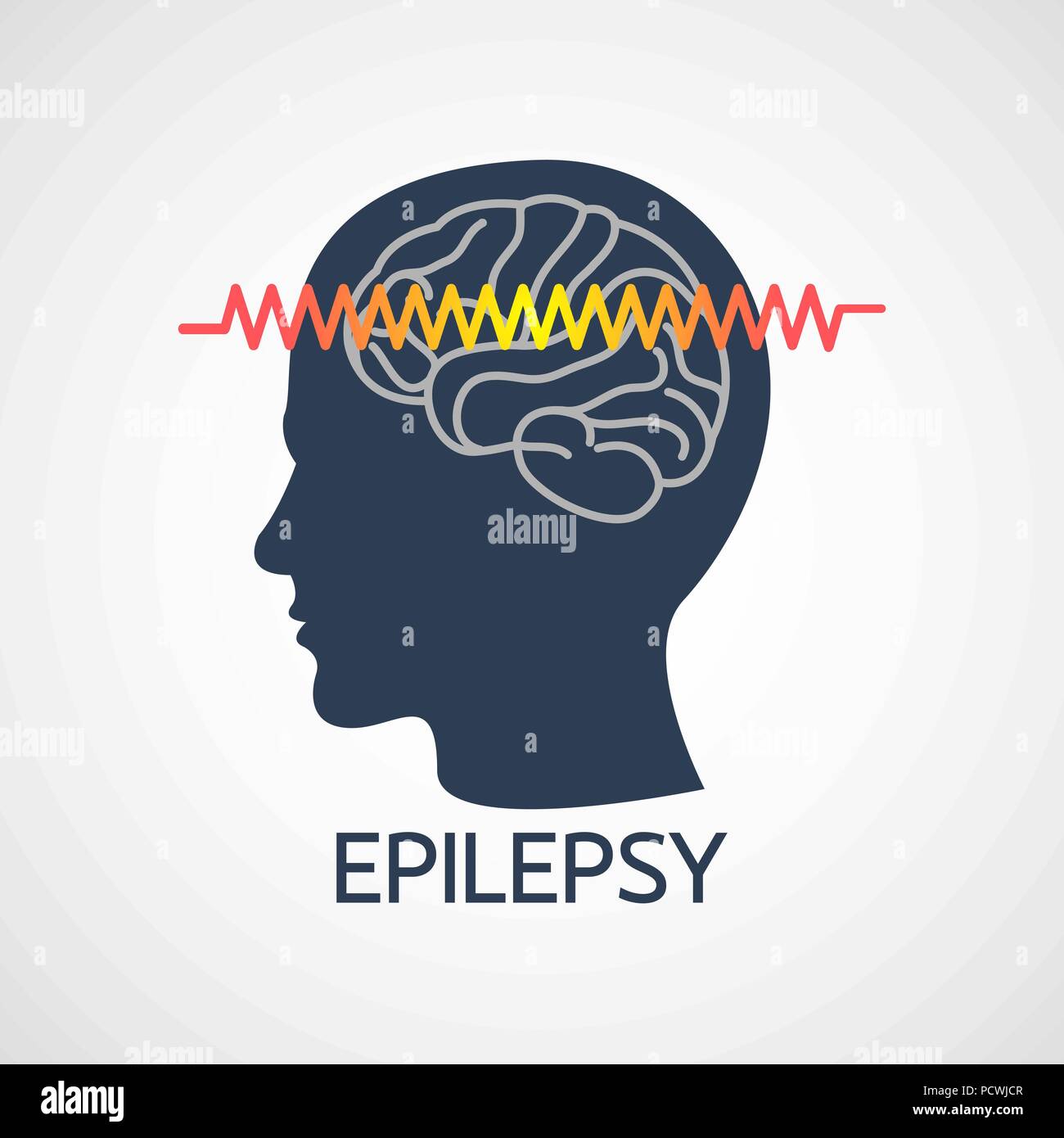 Epilepsia vector logo icono ilustración Imagen Vector de stock - Alamy