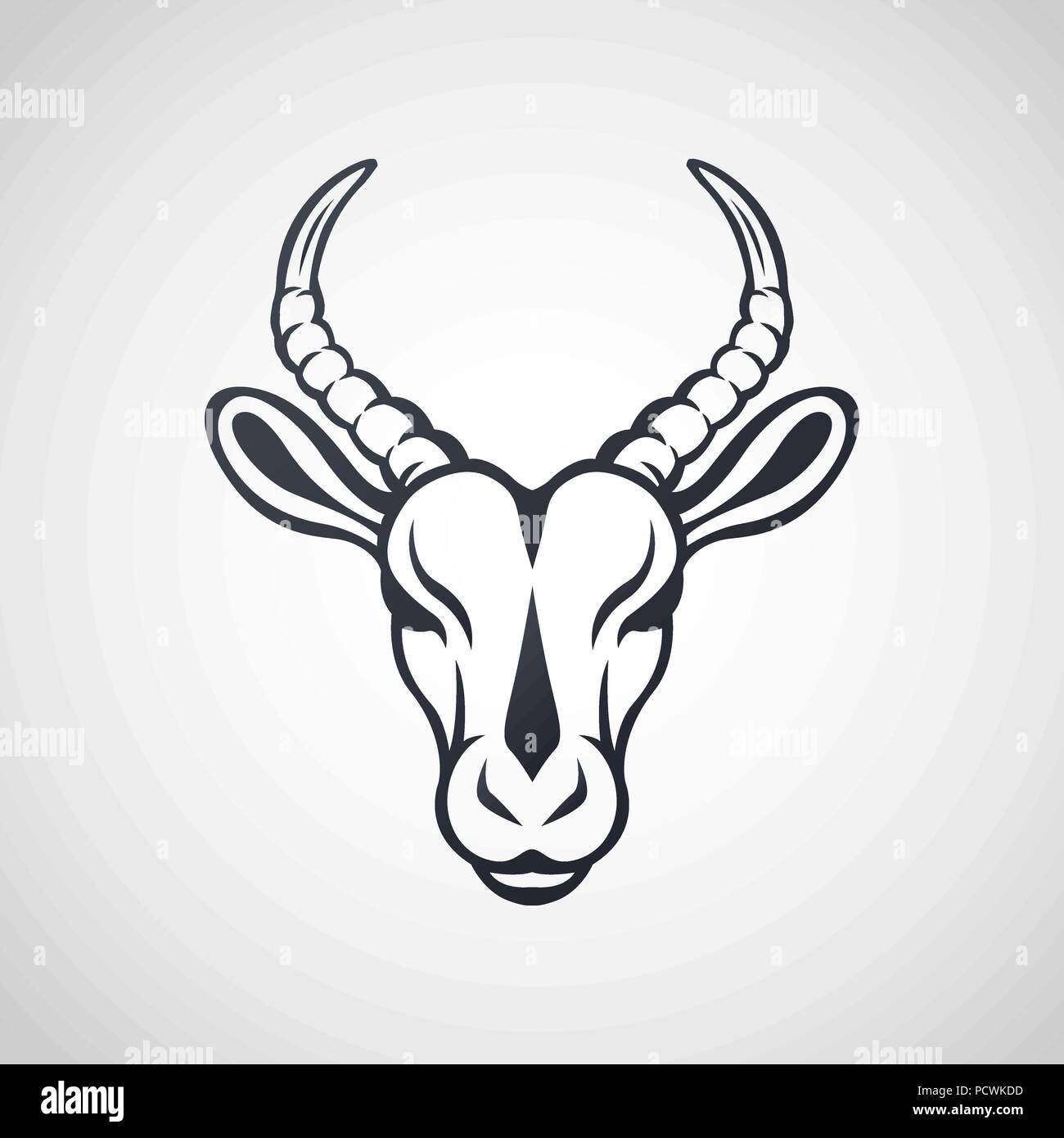 Icono del logotipo de Antelope diseño, ilustración vectorial Ilustración del Vector