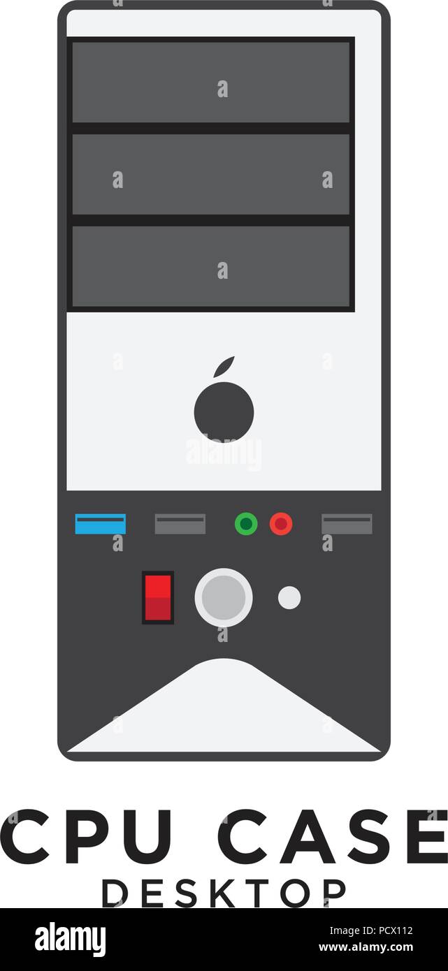 Ejemplo de plantilla de diseño gráfico caso de CPU Imagen Vector de
