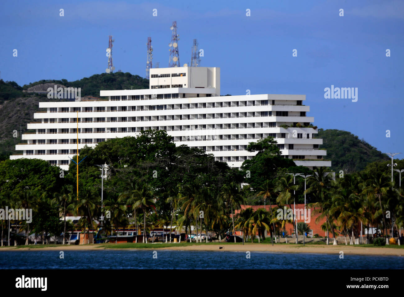 Puerto La Cruz, Anzoátegui, Venezuela. 3 ago, 2018. Agosto 03, 2018.  Paradise Hotel Puerto La Cruz, está ubicado en la bahía de Pozuelos y posee  una vista privilegiada del mar. Consta de