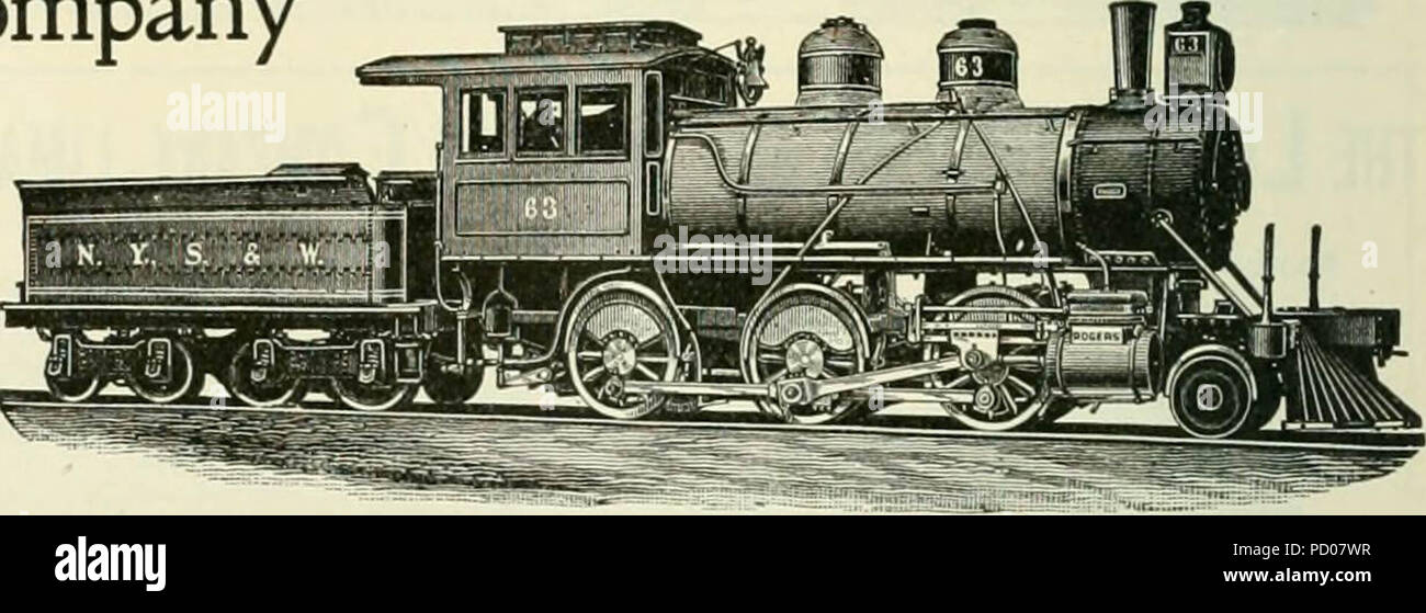 "Locomotora ingeniería : una práctica oficial de potencia motriz ferroviaria y el material rodante' (1892) Foto de stock