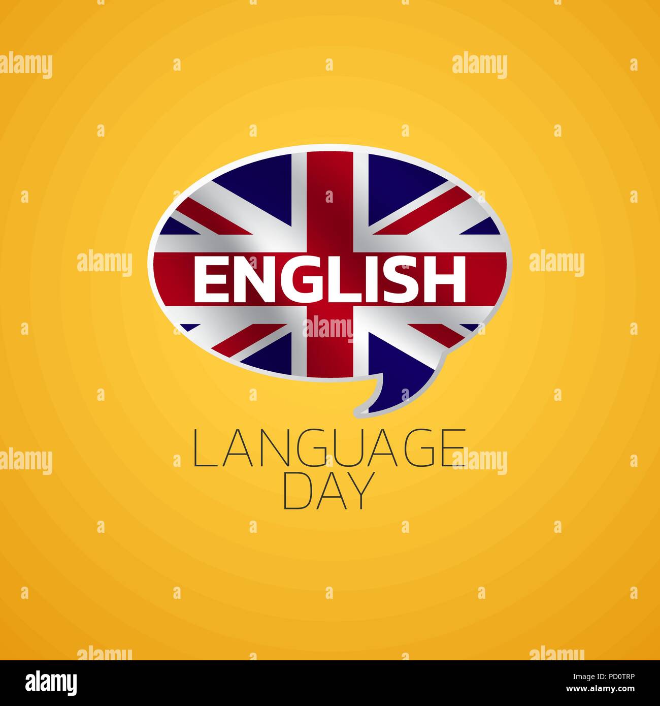 Dia Del Idioma Ingles Logotipo Icono Diseno Ilustracion Vectorial Imagen Vector De Stock Alamy